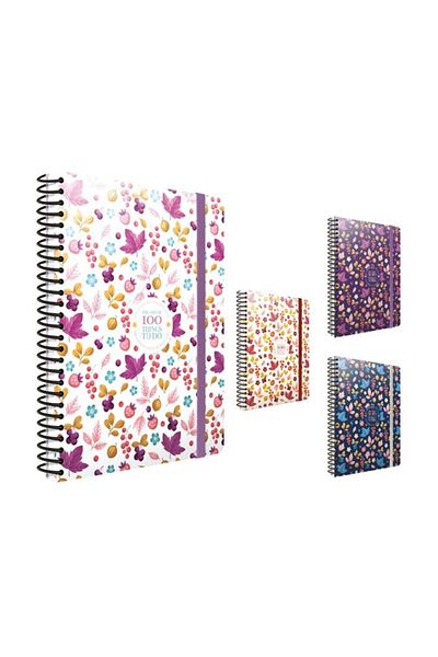 Gıpta 100 Things Spiral Hard Cover Notebook (19*26 Cm) 100 Sheets Checkered