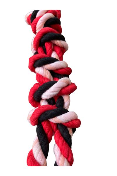 Lets Get Pet Mudanya Büyük Irk Köpekler Için 6 Düğümlü Penye Halat 55cm