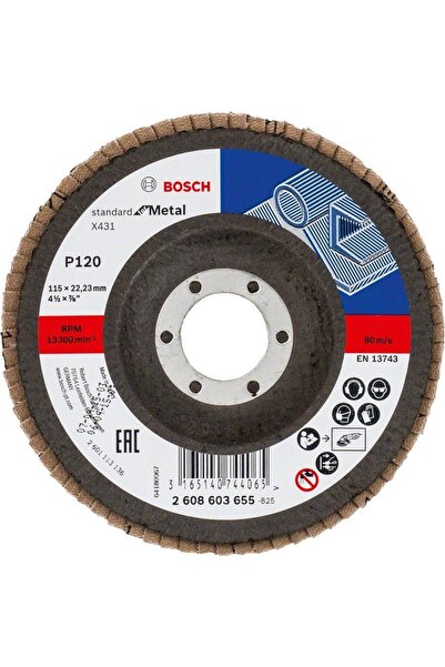 Bosch X431 Metal Flap Zımpara Diski 115mm 120 Kum