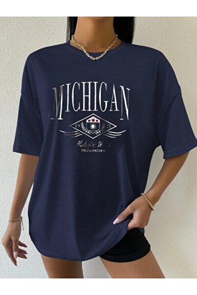 Machetta Μπλουζάκι με στάμπα Michigan Oversize