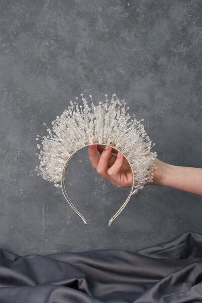 Hobigram Hair Accessory Cansel Special Design Bridal Henna Crown with Dense Beads – Other Hair Accessories – Other S