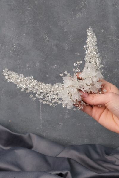 Hobigram Αξεσουάρ μαλλιών Σιμαλ Αξεσουάρ με χάντρες για νυφικό στέμμα και τουρμπάνι για τα μαλλιά – Άλλα αξεσουάρ μαλλιών – Άλλα αξεσουάρ μαλλιών