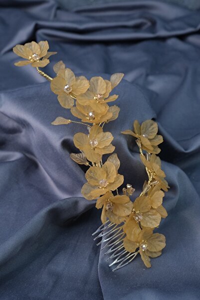 Hobigram Bridal Hair Accessory Honey Color Tuana Floral Special Design Bridal Henna Tiara – Other Hair Accessories –