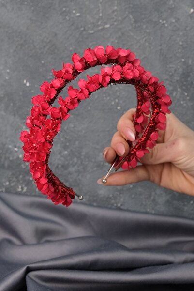 Hobigram Bridal Hair Accessory Red Water Enamel Beaded Bridal Henna Crown – Other Hair Accessories, Stylish Design