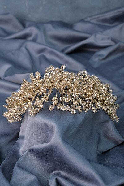 Hobigram Women's Accessory Nilsu Beaded Bridal Crown and Turban Accessory – Other Hair Accessories, Stylish Design