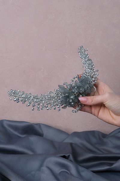 Hobigram إكسسوار للشعر تاج زفاف مطرز من شيمال وإكسسوار عمامة للشعر – إكسسوارات شعر أخرى – إكسسوارات شعر أخرى