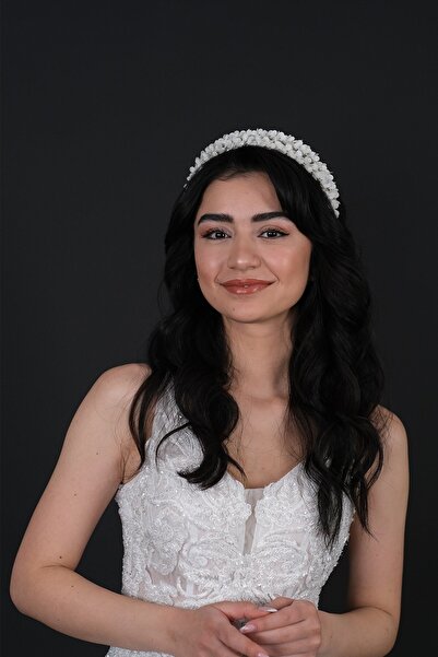 Hobigram Bridal Hair Accessory White Water Enamel Beaded Bridal Henna Crown – Other Hair Accessories, Stylish Design