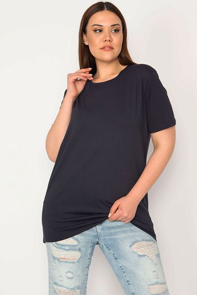 Şans Plus Size Blouse - Navy blue - Regular fit