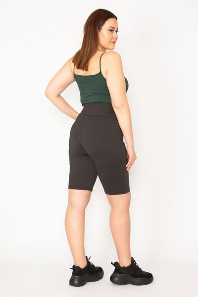 Şans Plus Size Leggings - Black - Normal Waist