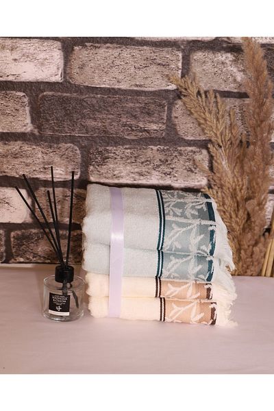 Özdilek Sunset Mint Cream 50*80 Πετσέτα Σπασμένη