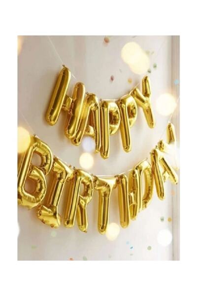 Happyland مجموعة بالونات عيد ميلاد ذهبية من رقائق عيد الميلاد السعيدة باللون ...