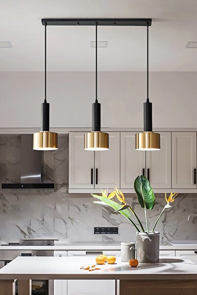 NOONLUX DESIGN&LIGHTING Talin 3 Lü Sıralı Avize Eskitme Renk