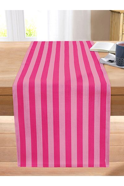 Realhomes Victoria Pink Modern Design Digital Printed Stitched Raschel Knitted Runner