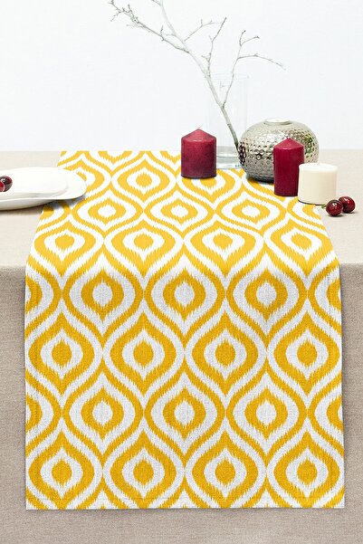 Realhomes Design special Galben Ikat modelat digital imprimat cusut Raschel t...