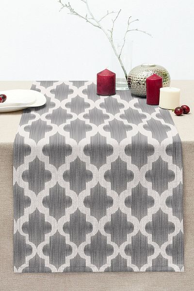 Realhomes Special Design Ogea Patterned Digital Printed Modern Stitched Raschel Knitted Runner