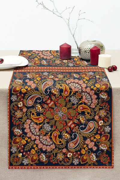 Realhomes Ethnic Motif Special Design Digital Printed Modern Stitched Raschel Knitted Runner