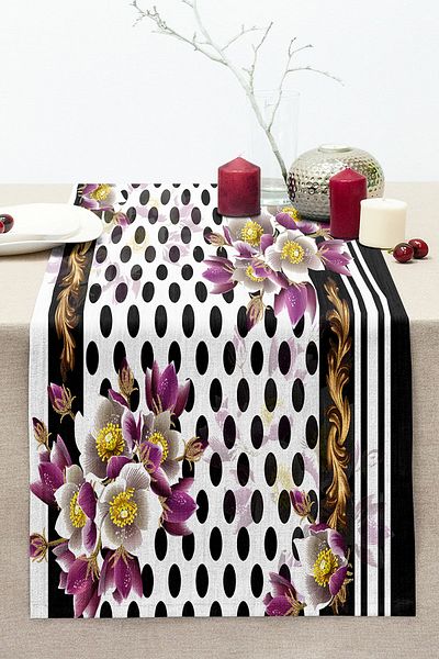 Realhomes Summer Special Series Digital Printed Modern Stitched Raschel Knitted Runner