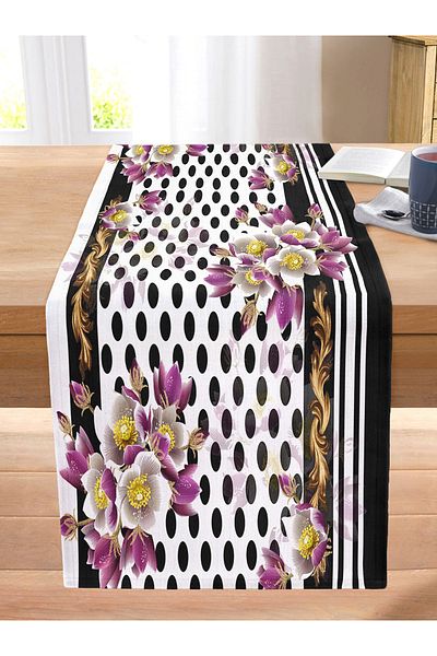 Realhomes Summer Special Series Digital Printed Modern Stitched Raschel Knitted Runner