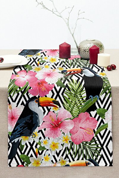 Realhomes Fundal geometric imprimat digital decorativ cusut Raschel Runner cu...