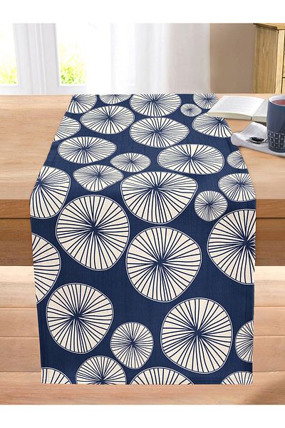 Realhomes Lemon Digital Printed Modern Stitched Raschel Knitted Runner with Onedraw Draw on Colorful Background