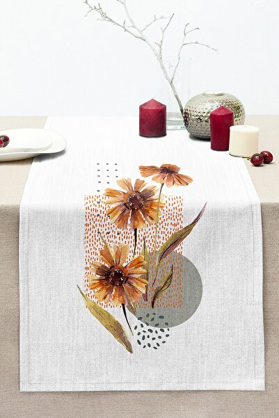 Realhomes Ψηφιακό εμπριμέ ραμμένο Raschel Knitted Runner με σχέδιο λουλουδιών