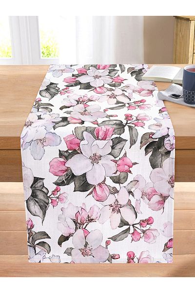 Realhomes Bulk Cross Stitch Flower Digital Printed Stitched Raschel Knitted Runner