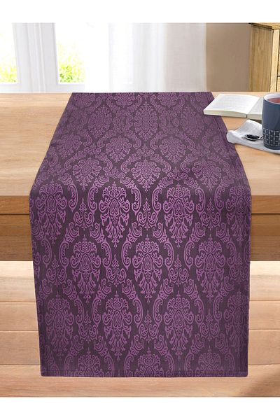 Realhomes Plum Magic Digital Printed Modern Stitched Raschel Knitted Runner
