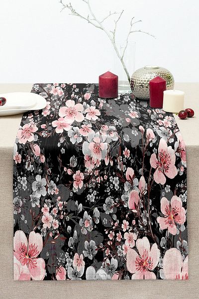 Realhomes Digital Printed Stitched Raschel Knitted Runner with Modern Art Design