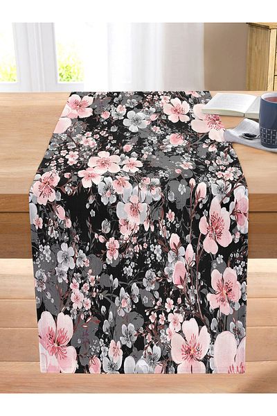 Realhomes Digital Printed Stitched Raschel Knitted Runner with Modern Art Design