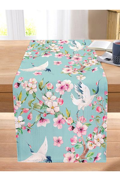 Realhomes Modern Stitched Raschel Knitted Runner with Ebabil Birds Motif