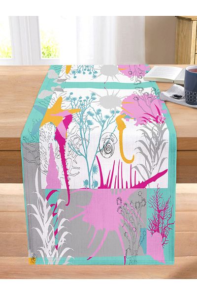 Realhomes Summer Special Series Digital Printed Modern Stitched Raschel Knitted Runner