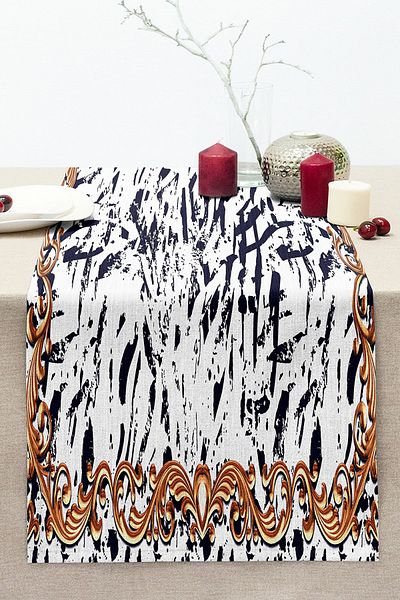 Realhomes Zebra Motif Special Design Digital Printed Modern Stitched Raschel Knitted Runner