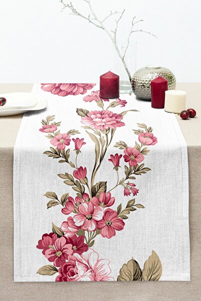 Realhomes Alergăr tricotat Raschel cu Motiv trandafir roșu, imprimat digital