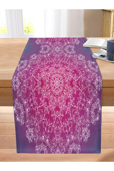 Realhomes Ethnic Patterned Special Design Digital Printed Modern Stitched Raschel Knitted Runner