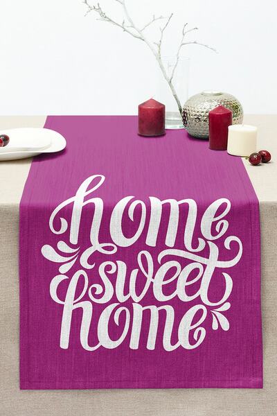 Realhomes Home Sweet Home Imprimat digital Decorativ Cusut Raschel Tricotat R...