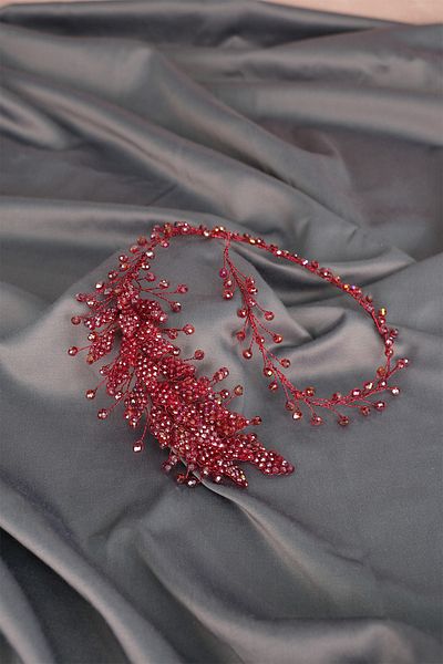 Hobigram Accesoriu de păr pentru mirese Flizyy Crystal Beaded Bridal Tiara – Coroană, Crystal Stone, Model elegant – T