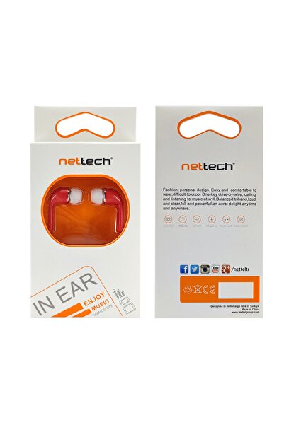 Nettech Yüksek Kalite Jack Girişli Stereo Kablolu Kulakiçi Kulaklık