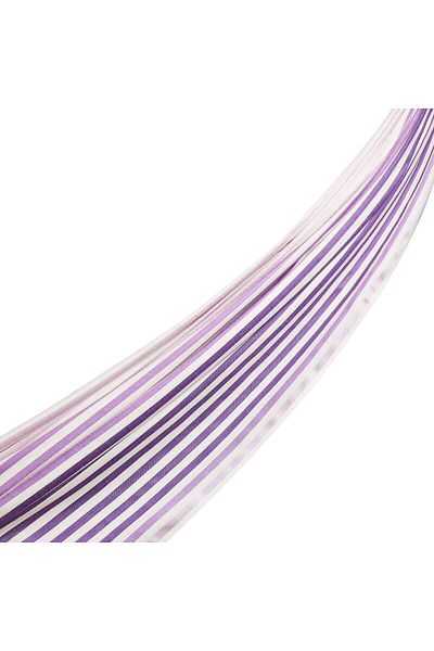 ipekevi Şal eșarfă de mătase cu dungi Purple Valor