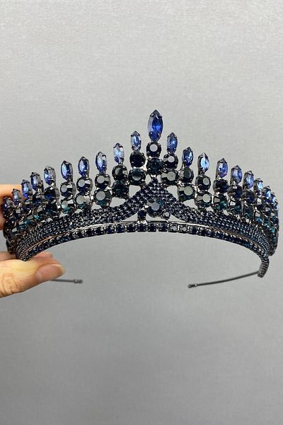 Hobigram مجموعة تاج وأقراط العروس من Anteras Gelin Henna – تصميم خاص، إكسسوار، إنتاج عالي الجودة، طراز مثير للنظر –