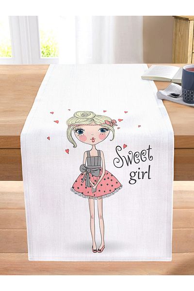 Realhomes Best Friends Themed Digital Printed Modern Stitched Raschel Knitted Runner