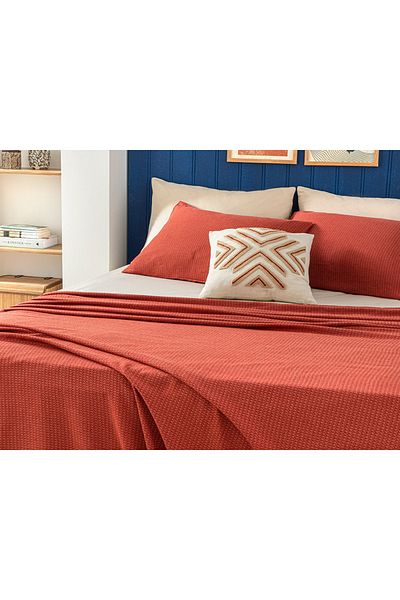 English Home Set Genesis Soft Touch Single Pique 150x220 cm Teracota