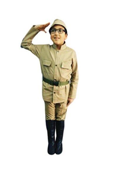 Sevimli Kids Çanakkale Askeri Çocuk Kıyafeti Asker Kostüm 4-11 Yaş