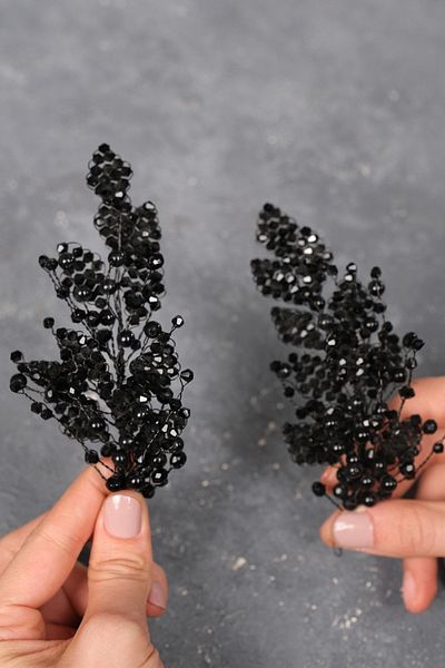 Hobigram إكسسوار شعر على شكل ورقة شجر مزدوجة الجوانب للعروس - إكسسوارات شعر أخرى