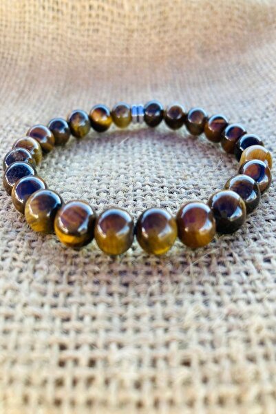 Black Swan Gift & Accessories سوار الحجر الطبيعي عين النمر الأصلي