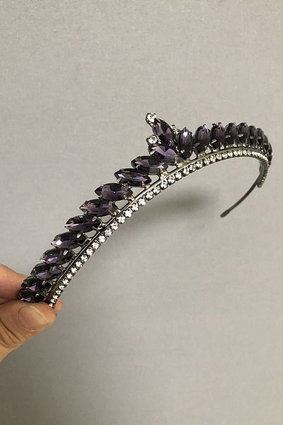 Hobigram Coroana Henna Model Lena Violet Slim pentru cele mai frumoase mirese – Coroana, Piatra de Cristal, Model Elegant, Coroana Mireasa – Coroana
