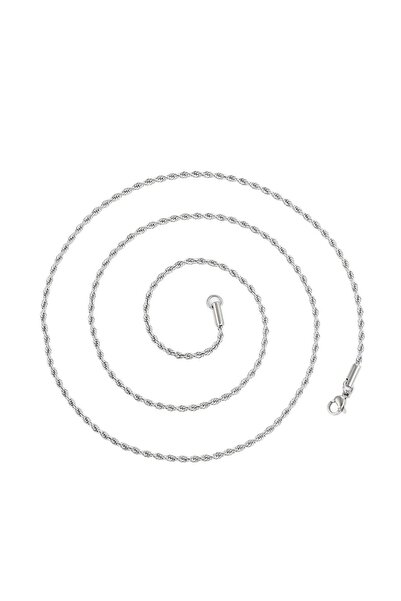 XUPING JEWELRY Zincir Burma Kolye, Gümüş Rengi, Paslanmaz Çelik, Gaia 46981hg