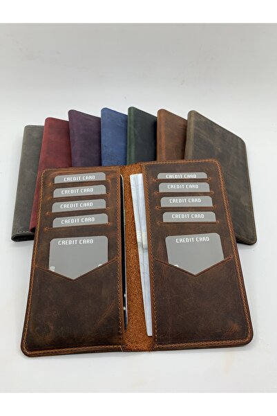 delux case حامل بطاقات من الجلد الحقيقي ومحفظة حمل أموال الهاتف للرجال والنساء