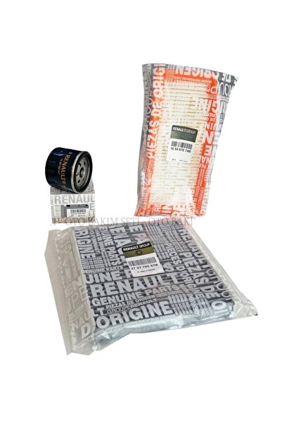 Genel Markalar Megane 4 Uyumlu Benzinli filtre bakım seti (Hava Yağ Polen Fil...