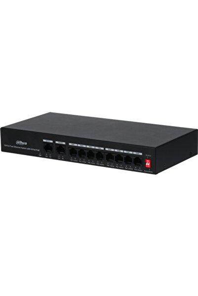 DAHUA (pfs3010-8et-65) 10 Port 8x10/100 Poe 2xuplınk Port Swıtch -65w