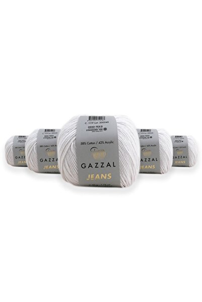 Gazzal Τζιν νήμα 50 γραμμαρίων, συσκευασία 5 τεμαχίων, Amigurumi Punch νήμα γ...